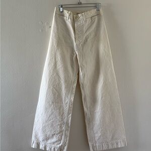 Jesse Kamm Cream Wide Leg Jeans